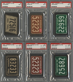 1950 Topps "License Plates" Complete Set (100) - #1 on the PSA Set Registry! 